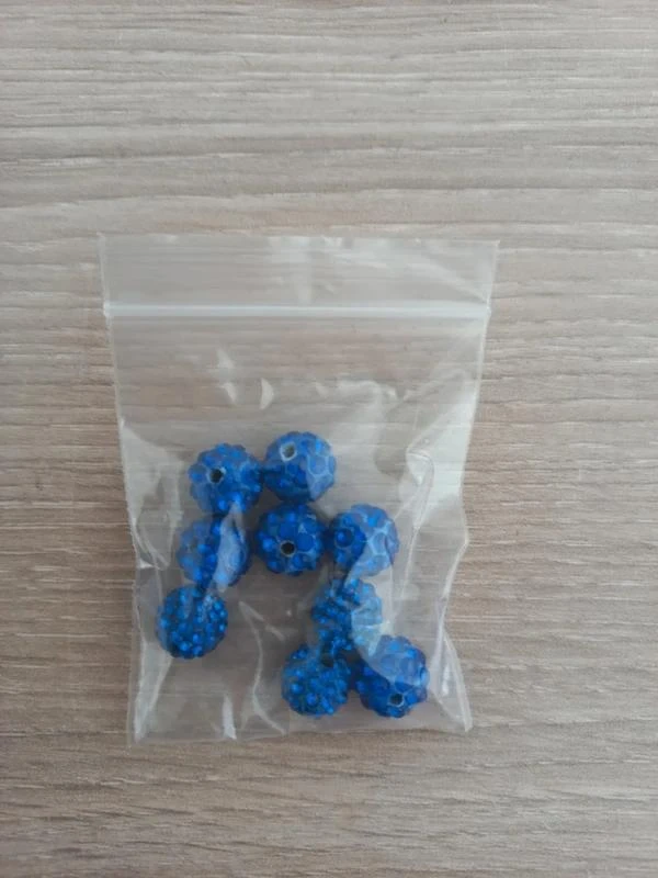 Lot De Perles Shamballa "Bleu Foncé"